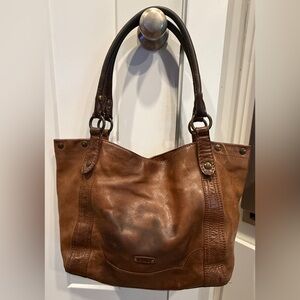 Frye Cognac Leather Tote